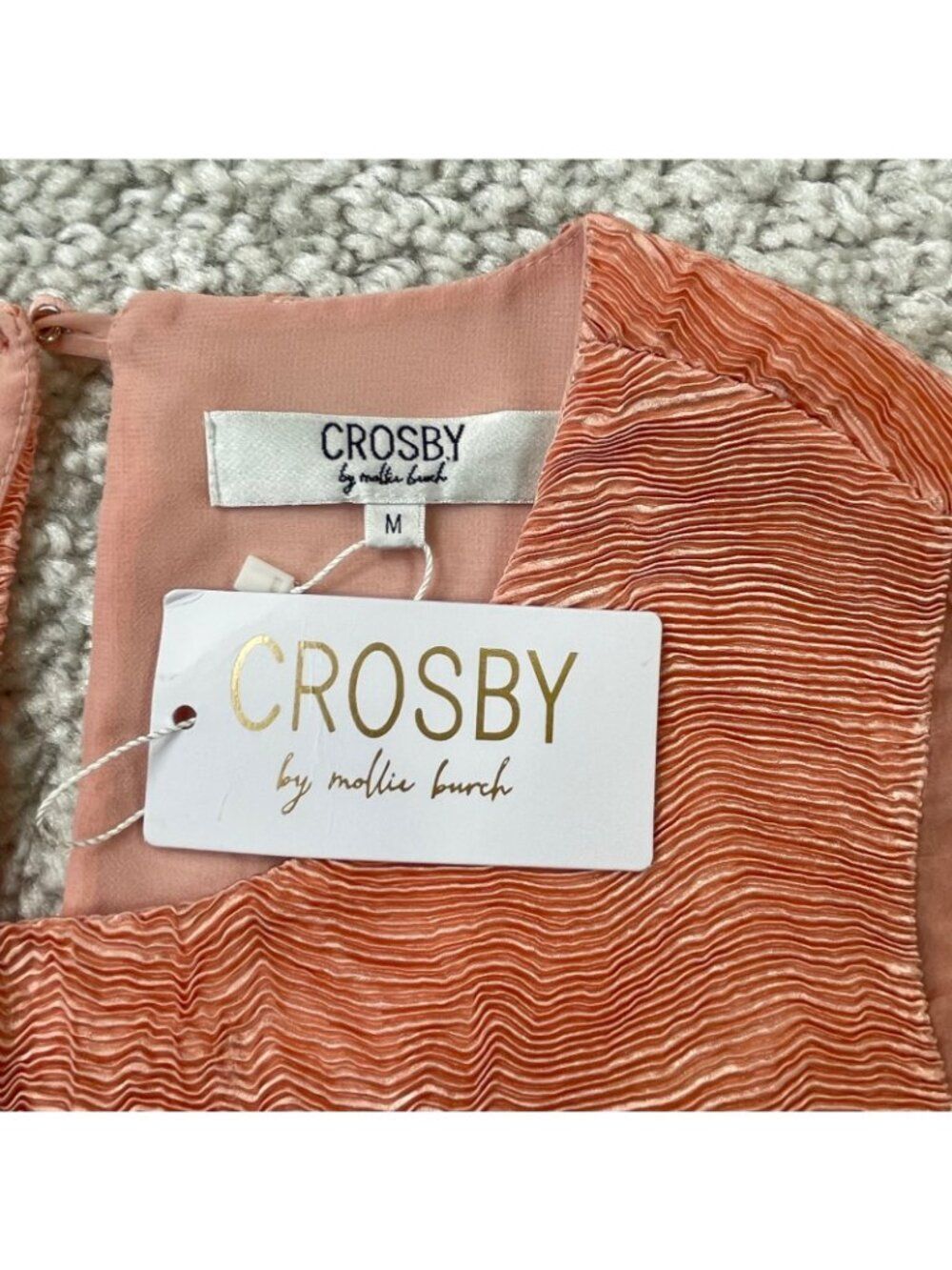 Crosby By Mollie Burch Preston Dress Bubblegum Pink Womens Medium - Picture 4 of 8